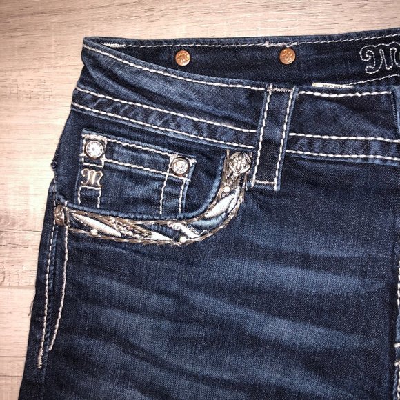 Miss Me Embellished Dark Wash Boot Cut Jeans - Picture 8 of 8